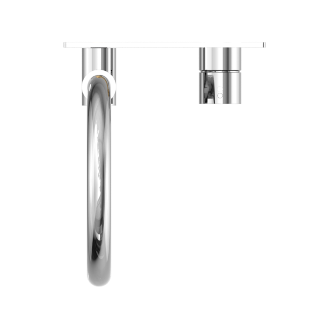 Nero Mecca Wall Basin/Bath Mixer Swivel Spout Handle Up - Chrome