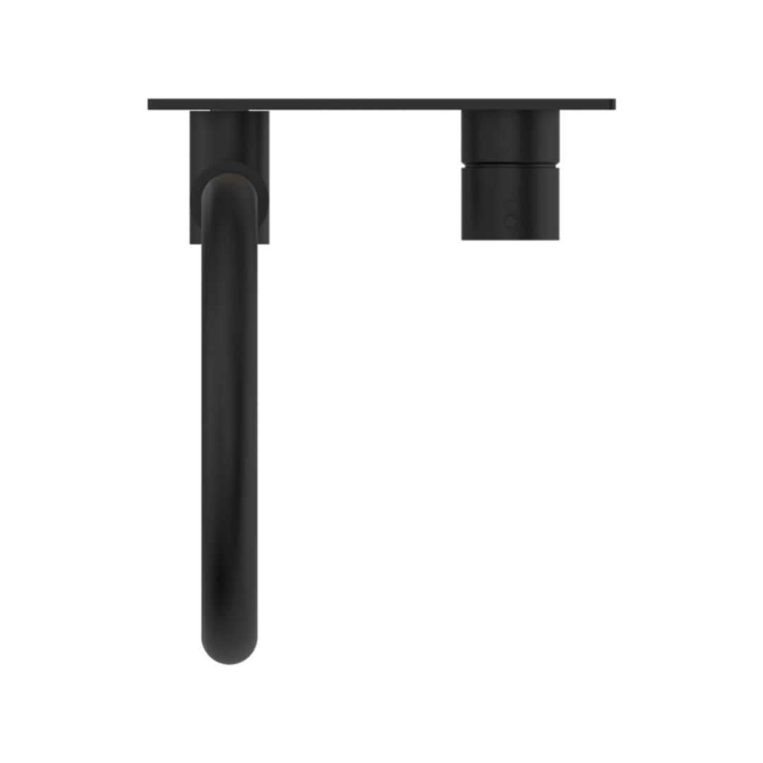 Nero Mecca Wall Basin/Bath Mixer Swivel Spout Handle Up - Matt Black