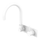 Nero Mecca Wall Basin/Bath Mixer Swivel Spout Handle Up - Matt White