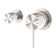 Nero Mecca Shower Mixer With Horizontal 2 Way Divertor Brushed Nickel Nr221911Ubn