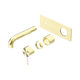 Nero Mecca Wall Basin/Bath Mixer 160Mm Trim Kits Only Brushed Gold