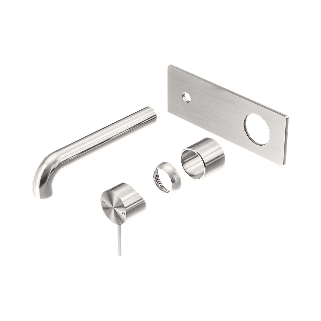 Nero Mecca Wall Basin/Bath Mixer 185Mm Trim Kits Only Brushed Nickel