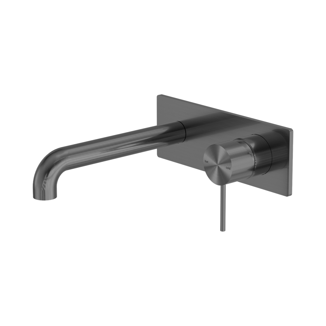 Nero Mecca Wall Basin/Bath Mixer 260Mm Gun Metal