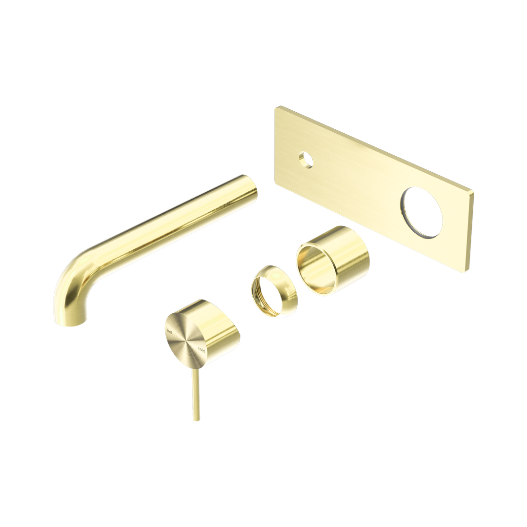 Nero Mecca Wall Basin/Bath Mixer 260Mm Trim Kits Only Brushed Gold