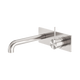Nero Mecca Wall Basin/Bath Mixer Handle Up 120Mm Brushed Nickel
