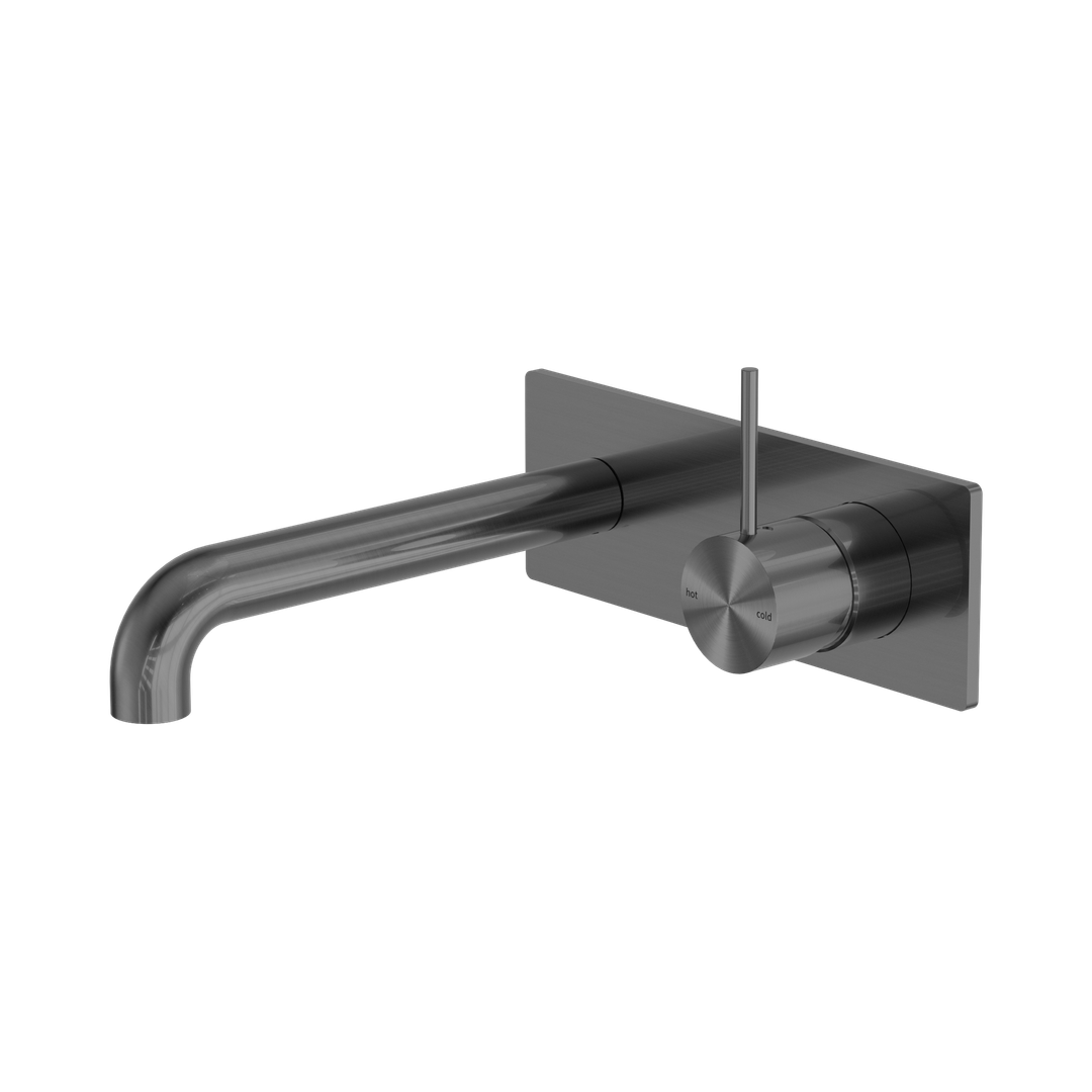 Nero Mecca Wall Basin/Bath Mixer Handle Up 120Mm Gun Metal