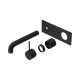 Nero Mecca Wall Basin/Bath Mixer Handle Up 185Mm Trim Kits Only Matte Black