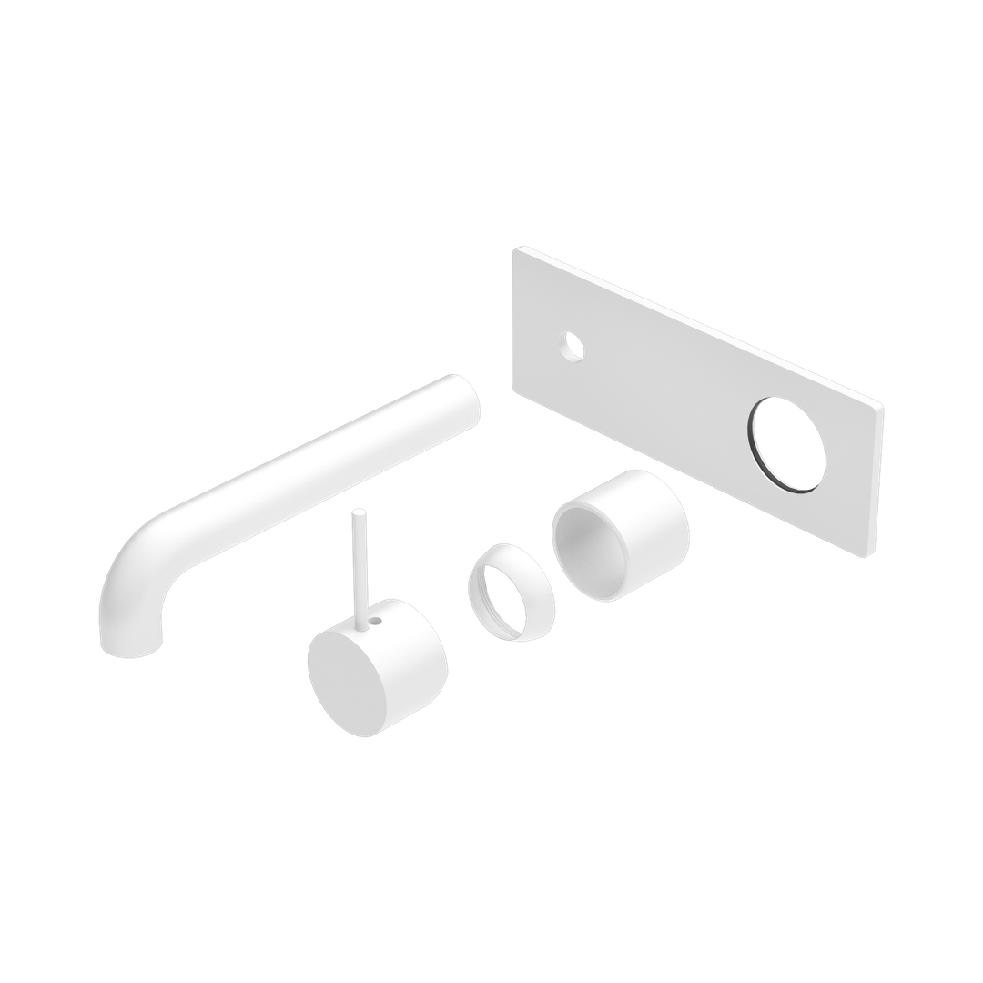 Nero Mecca Wall Basin/Bath Mixer Handle Up 230Mm Trim Kits Only Matte White
