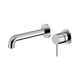 Nero Mecca Wall Basin/Bath Mixer Separate Back Plate 120Mm Chrome