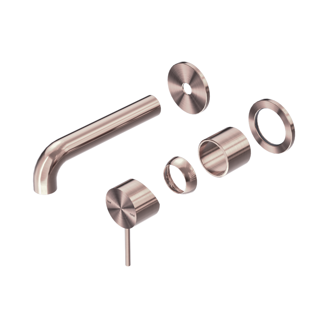 Nero Mecca Wall Basin/Bath Mixer Separate Back Plate 120Mm Trim Kits Only Brushed Bronze