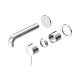 Nero Mecca Wall Basin/Bath Mixer Separate Back Plate 120Mm Trim Kits Only Chrome