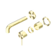 Nero Mecca Wall Basin/Bath Mixer Separate Back Plate 160Mm Trim Kits Only Brushed Gold