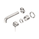 Nero Mecca Wall Basin/Bath Mixer Separate Back Plate 160Mm Trim Kits Only Brushed Nickel