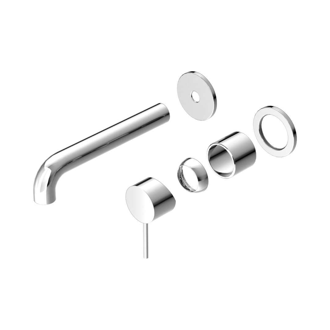 Nero Mecca Wall Basin/Bath Mixer Separate Back Plate 185Mm Trim Kits Only Chrome