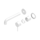 Nero Mecca Wall Basin/Bath Mixer Separate Back Plate 185Mm Trim Kits Only Matte White