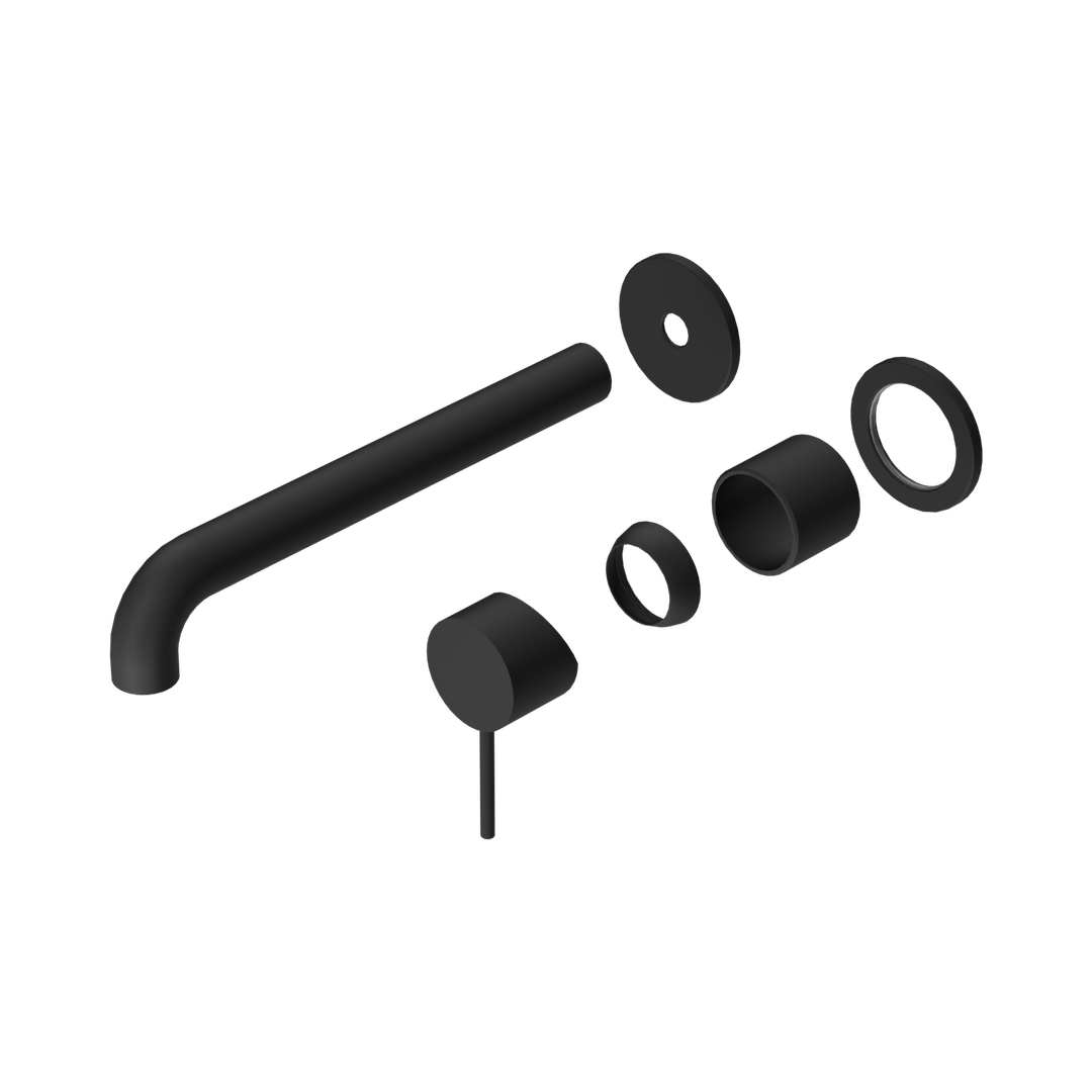 Nero Mecca Wall Basin/Bath Mixer Separate Back Plate 230Mm Trim Kits Only Matte Black