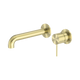 Nero Mecca Brushed Gold 260Mm Separate Back Plate Wall Basin/Bath Mixer