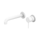 Nero Mecca Wall Basin/Bath Mixer Separate Back Plate 260Mm Matte White