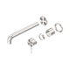 Nero Mecca Brushed Nickel 260Mm Trim Kits Only Separate Back Plate Wall Basin/Bath Mixer