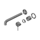Nero Mecca Gun Metal 260Mm Trim Kits Only Separate Back Plate Wall Basin/Bath Mixer