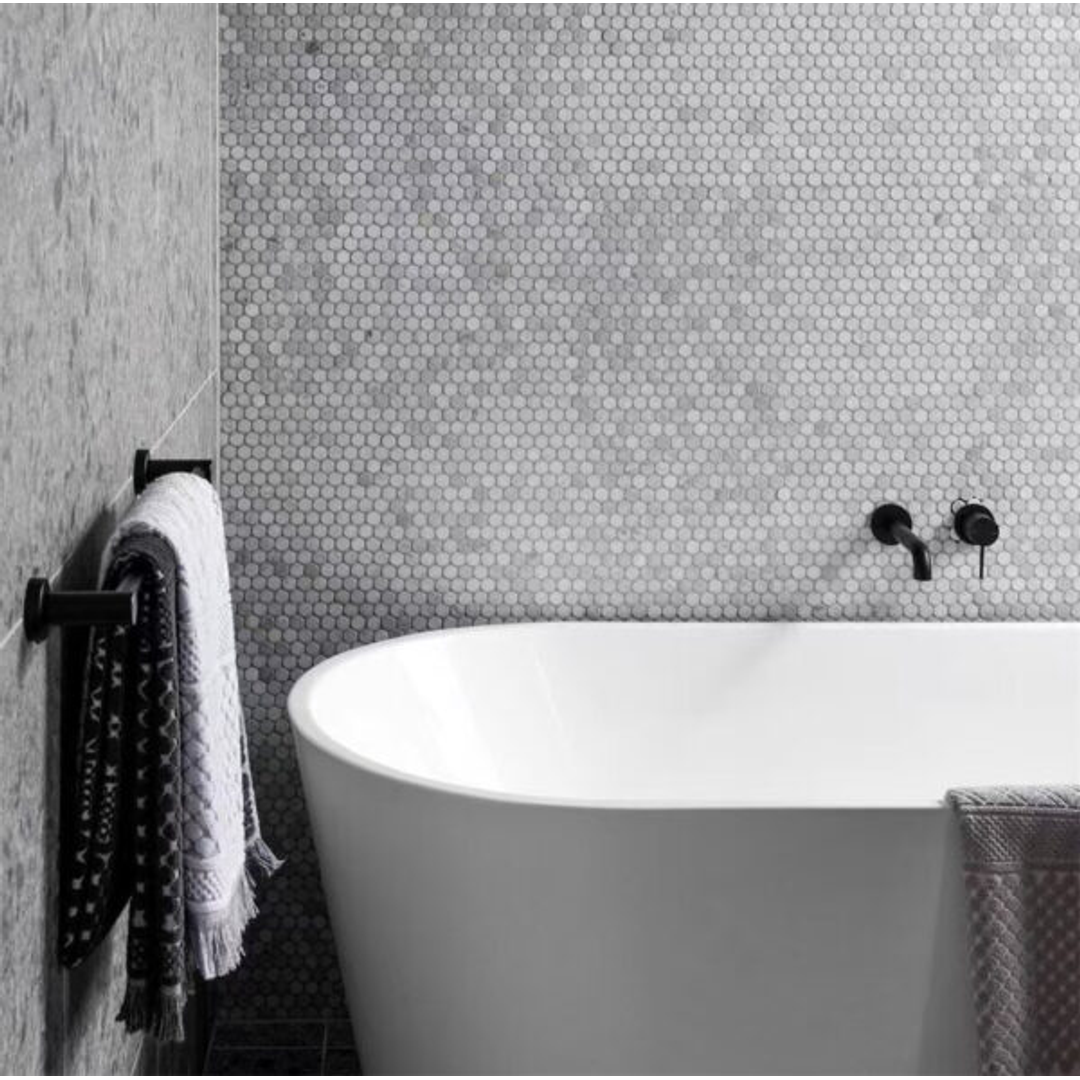 Nero Mecca Wall Basin Mixer Sep Bp 180mm Spout Matt Black