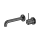 Nero Mecca Gun Metal 120Mm Handle Up Separate Back Plate Wall Basin/Bath Mixer