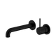 Nero Mecca Matte Black 120Mm Handle Up Separate Back Plate Wall Basin/Bath Mixer