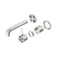 Nero Mecca Brushed Nickel 160Mm Handle Up Trim Kit Only Sep. Back Plate Wall Basin/Bath Mixer