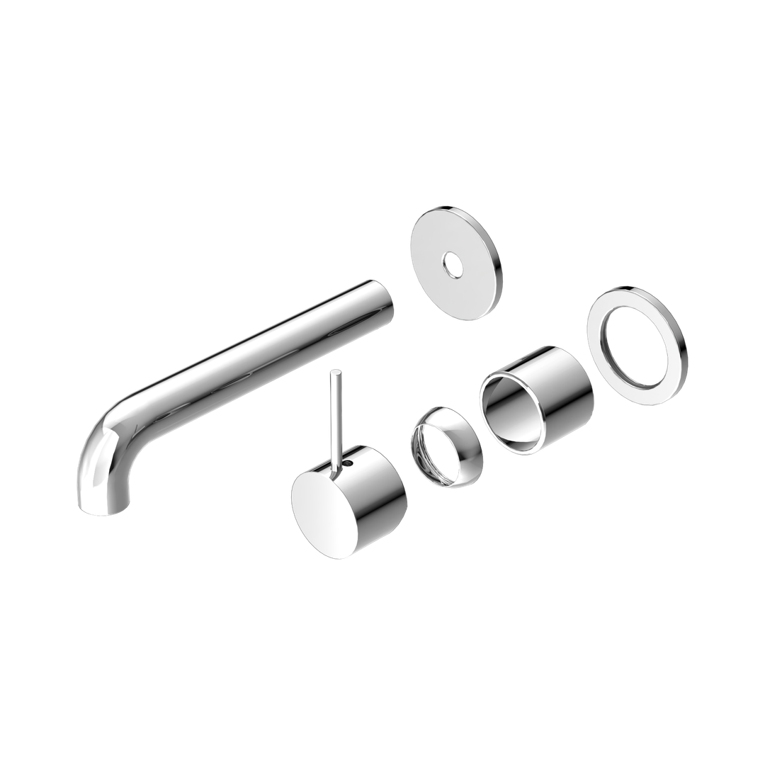 Nero Mecca Wall Mixer Separate Back Plate Handle Up 185Mm Trim Kits Only Chrome