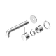Nero Mecca Wall Mixer Separate Back Plate Handle Up 185Mm Trim Kits Only Chrome