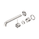 Nero Mecca Wall Basin/Bath Mixer Sep. Back Plate Handle Up 230Mm Trim Kit Only Brushed Nickel