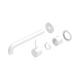 Nero Mecca Matte White 230Mm Handle Up Trim Kit Only Sep. Back Plate Wall Basin/Bath Mixer