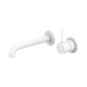 Nero Mecca Wall Basin/Bath Mixer Separate Back Plate Handle Up 260Mm Matte White