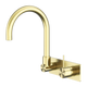 Nero Mecca Wall Basin/Bath Mixer Swivel Spout Handle Up - Brushed Gold