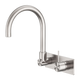 Nero Mecca Wall Basin/Bath Mixer Swivel Spout Handle Up - Brushed Nickel