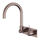 Nero Mecca Wall Basin/Bath Mixer Swivel Spout Handle Up - Brushed Bronze