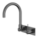 Nero Mecca Wall Basin/Bath Mixer Swivel Spout Handle Up - Gunmetal