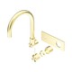 Nero Mecca Wall Basin/Bath Mixer Swivel Spout Handle Up Trim Kits Only Brushed Gold