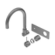 Nero Mecca Wall Basin/Bath Mixer Swivel Spout Handle Up Trim Kits Only Gun Metal