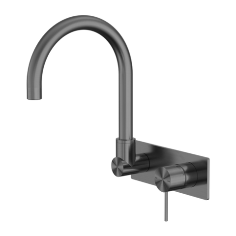 Nero Mecca Wall Basin/Bath Mixer Swivel Spout - Gunmetal