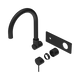 Nero Mecca Wall Basin/Bath Mixer Swivel Spout Trim Kits Only Matte Black