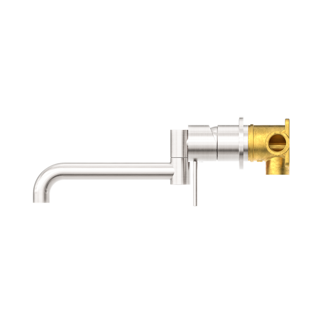 Nero Mecca Wall Basin/Bath Mixer Swivel Spout 225Mm Brushed Nickel Nr221910Rbn