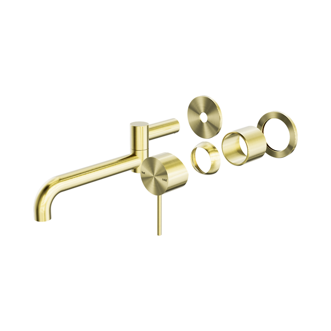 Nero Mecca Wall Basin/Bath Mixer Swivel Spout 225Mm Trim Kits Only Brushed Gold