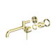 Nero Mecca Wall Basin/Bath Mixer Swivel Spout 225Mm Trim Kits Only Brushed Gold