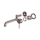 Nero Mecca Wall Basin/Bath Mixer Swivel Spout 225Mm Trim Kits Only Brushed Bronze