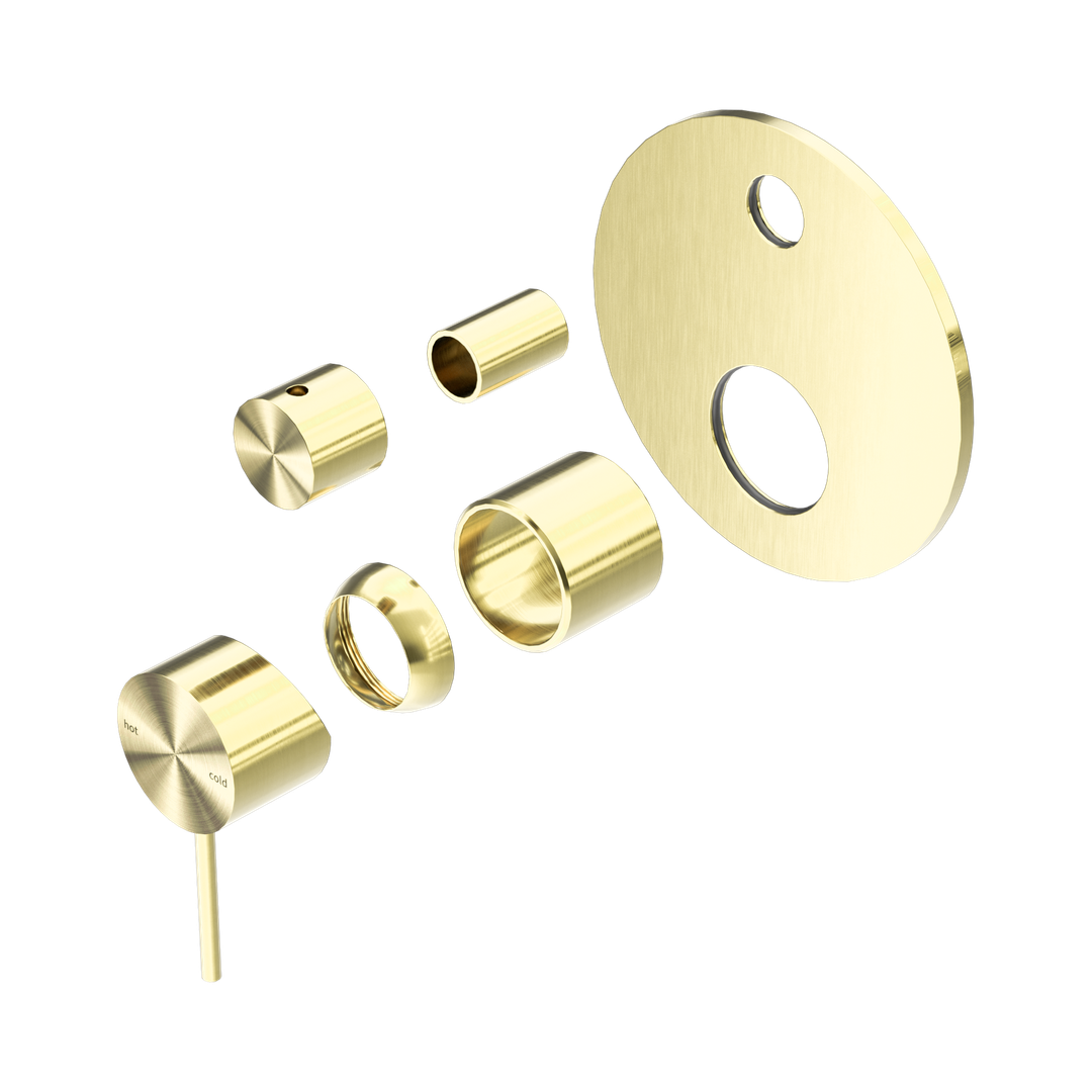 Nero Mecca Shower Mixer With Diverter Trim Kits Only Brushed Gold