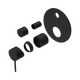 Nero Mecca Shower Mixer With Diverter Trim Kits Only Matte Black