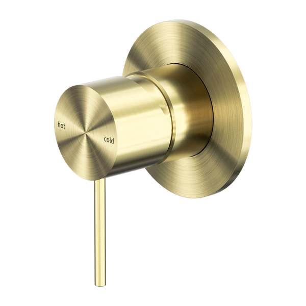 Nero Mecca Shower Mixer 80Mm Plate Brushed Gold Nr221911Bg