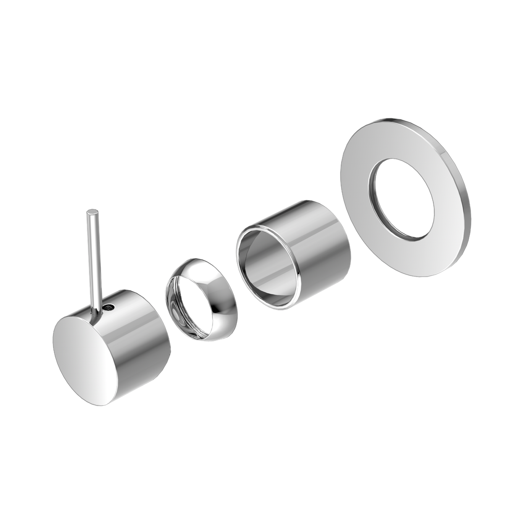 Nero Mecca Shower Mixer Handle Up 80Mm Plate Trim Kits Only Chrome