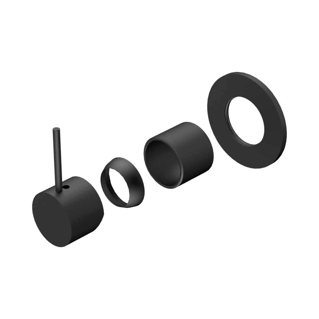 Nero Mecca Shower Mixer Handle Up 80Mm Plate Trim Kits Only Matte Black